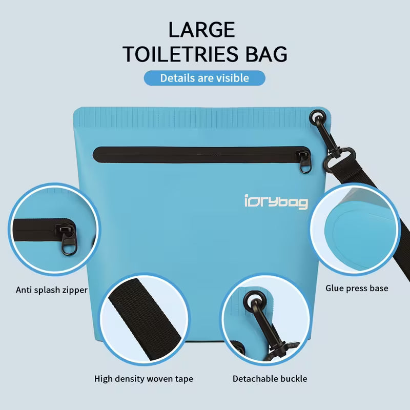 Splashproof Swim & Travel Pouch - Sports Style, Zip Close