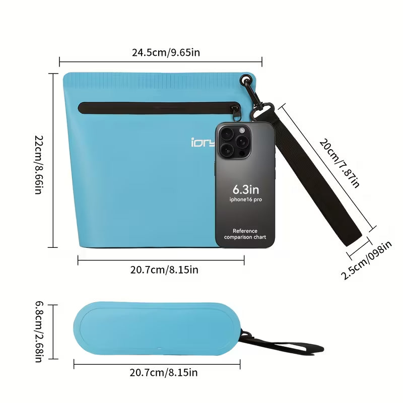 Splashproof Swim & Travel Pouch - Sports Style, Zip Close