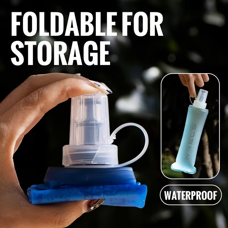 Collapsible Soft Flask - Leak-Proof Running & Cycling Water Bottle