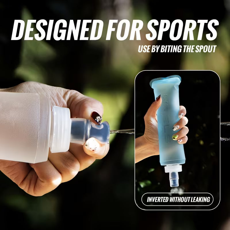 Collapsible Soft Flask - Leak-Proof Running & Cycling Water Bottle