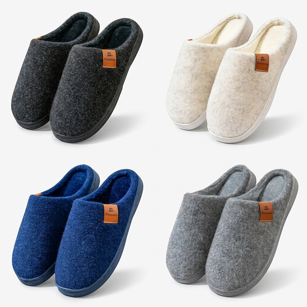 Memory Foam House Slippers with Arch Support