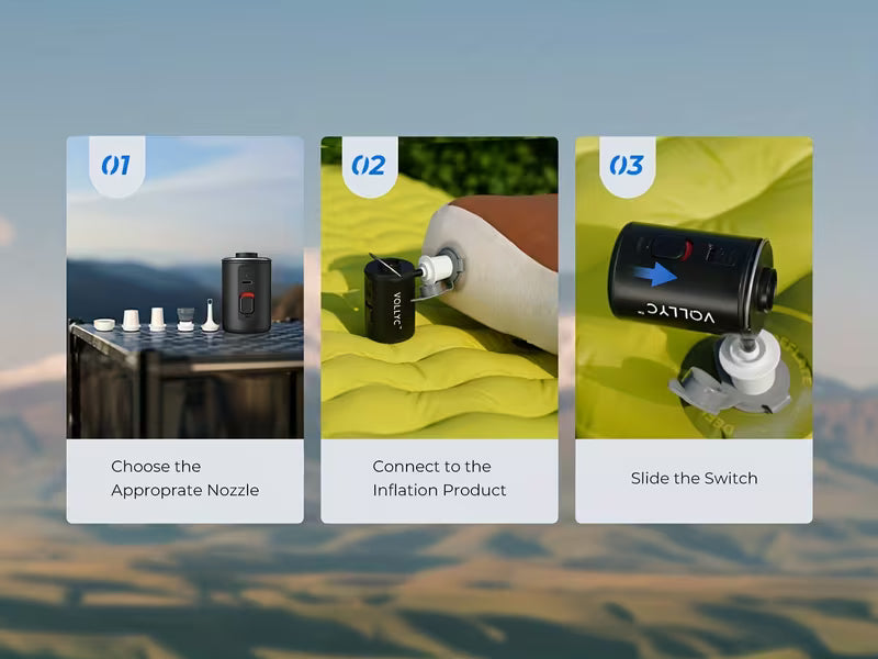 Rechargeable Mini Air Pump, Inflates and Deflates